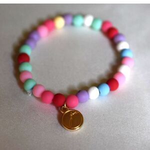 JM Collection Pastel Rainbow Beaded 4" Casual Trendy Retro Stretch Bracelet